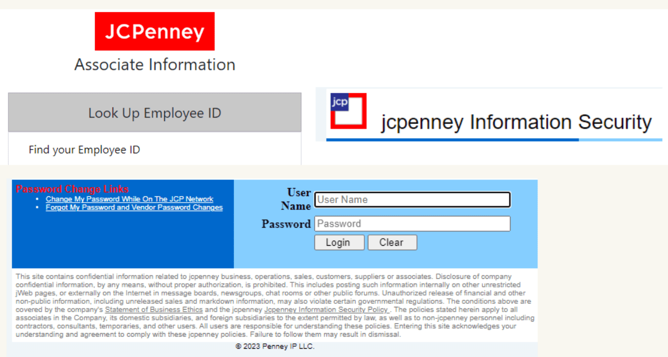 JCP Associate Kiosk is a company’s employee management portal.